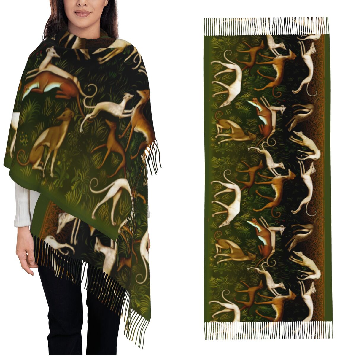 Pashmina Wrap Large - Galgo xale envoltório feminino inverno grande