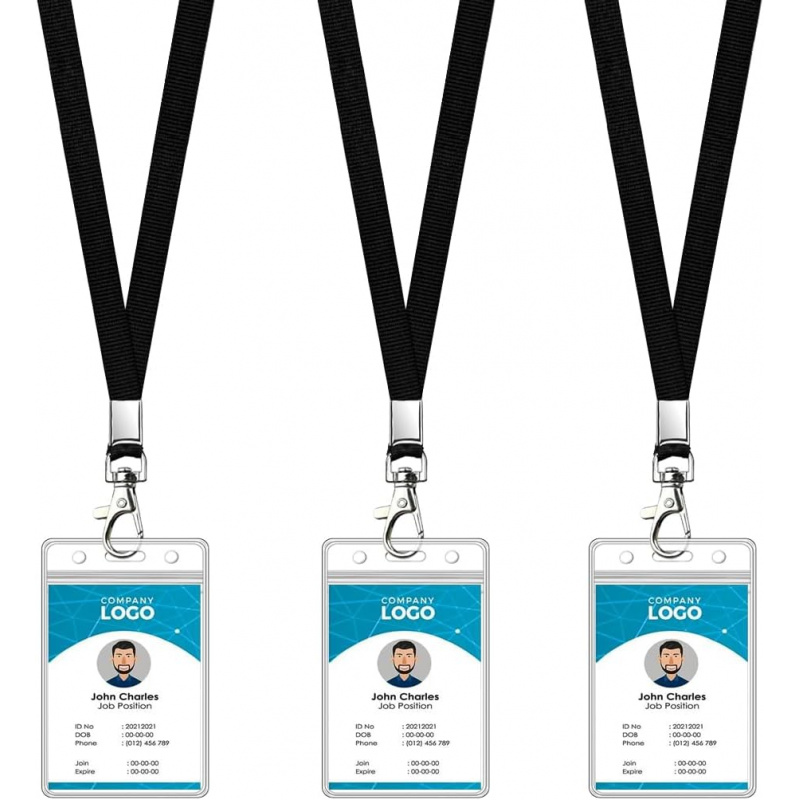 Lanyard Badge Holder - 3 pacotes de cordão de cruzeiro