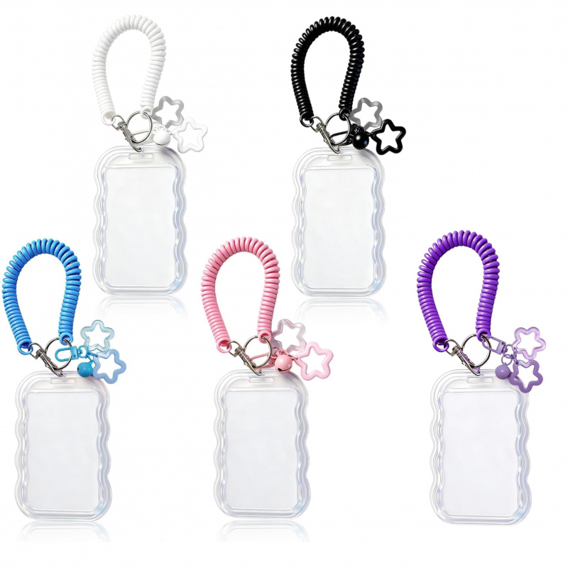 Lanyard Badge Holder - Porta-Cartões de Identidade com Borda Ondulada