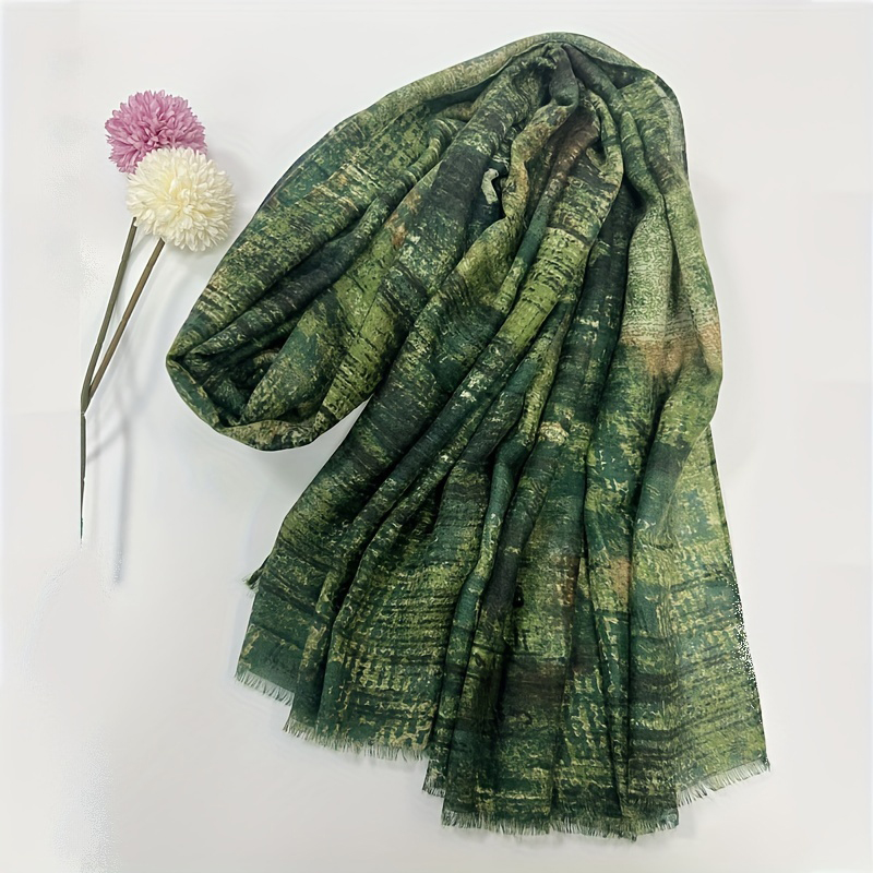 Pashmina Wrap Large - Xale de algodão retrô para senhoras,