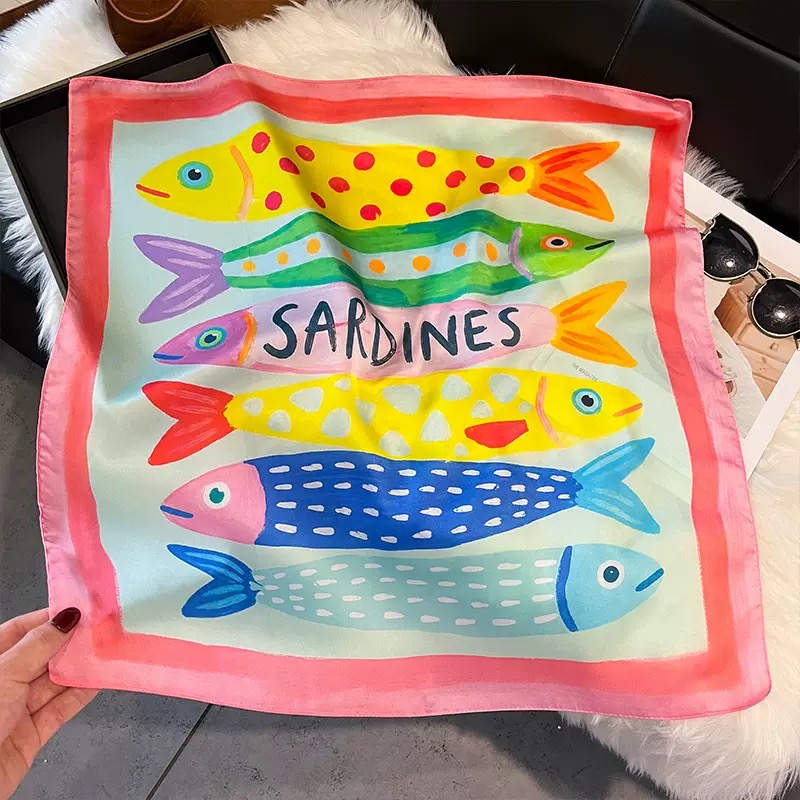 Scarf Silk Square - Lenços de Seda Quadrados com Estampa