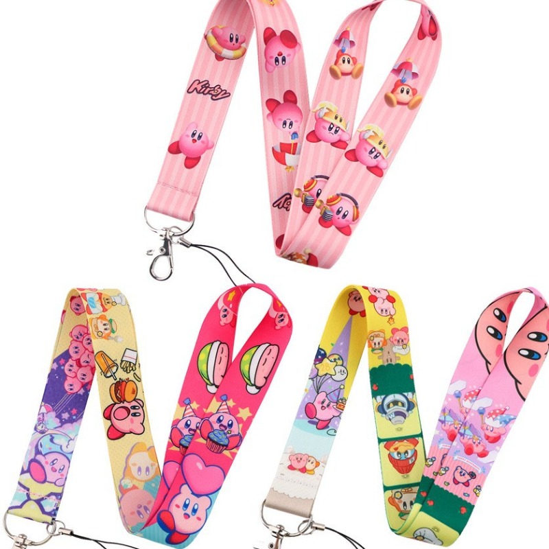 Lanyard Badge Holder - Cordão de Pescoço Kirby Fofo e