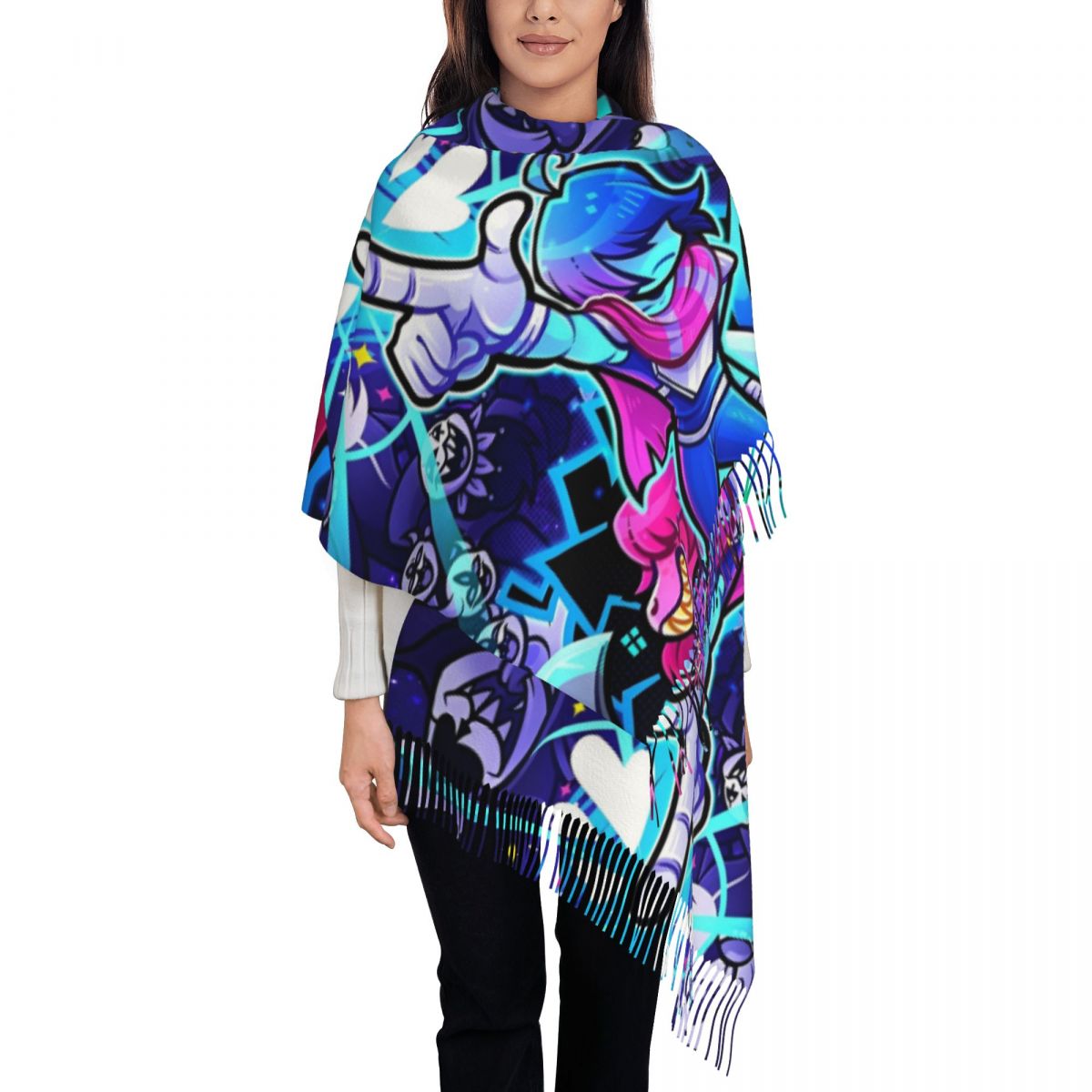 Deltarunes xale envolve femini - Pashmina Wrap Large avaliação e preço