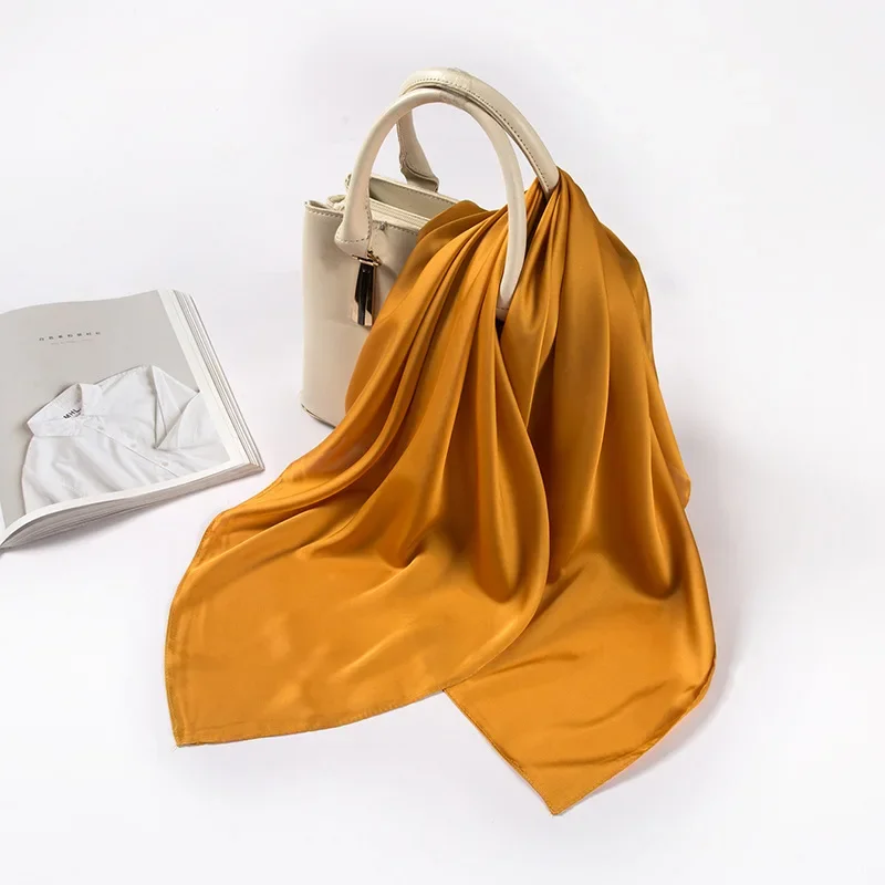 Lenço de Cetim Feminino 70cm,  - Scarf Silk Square avaliação e preço