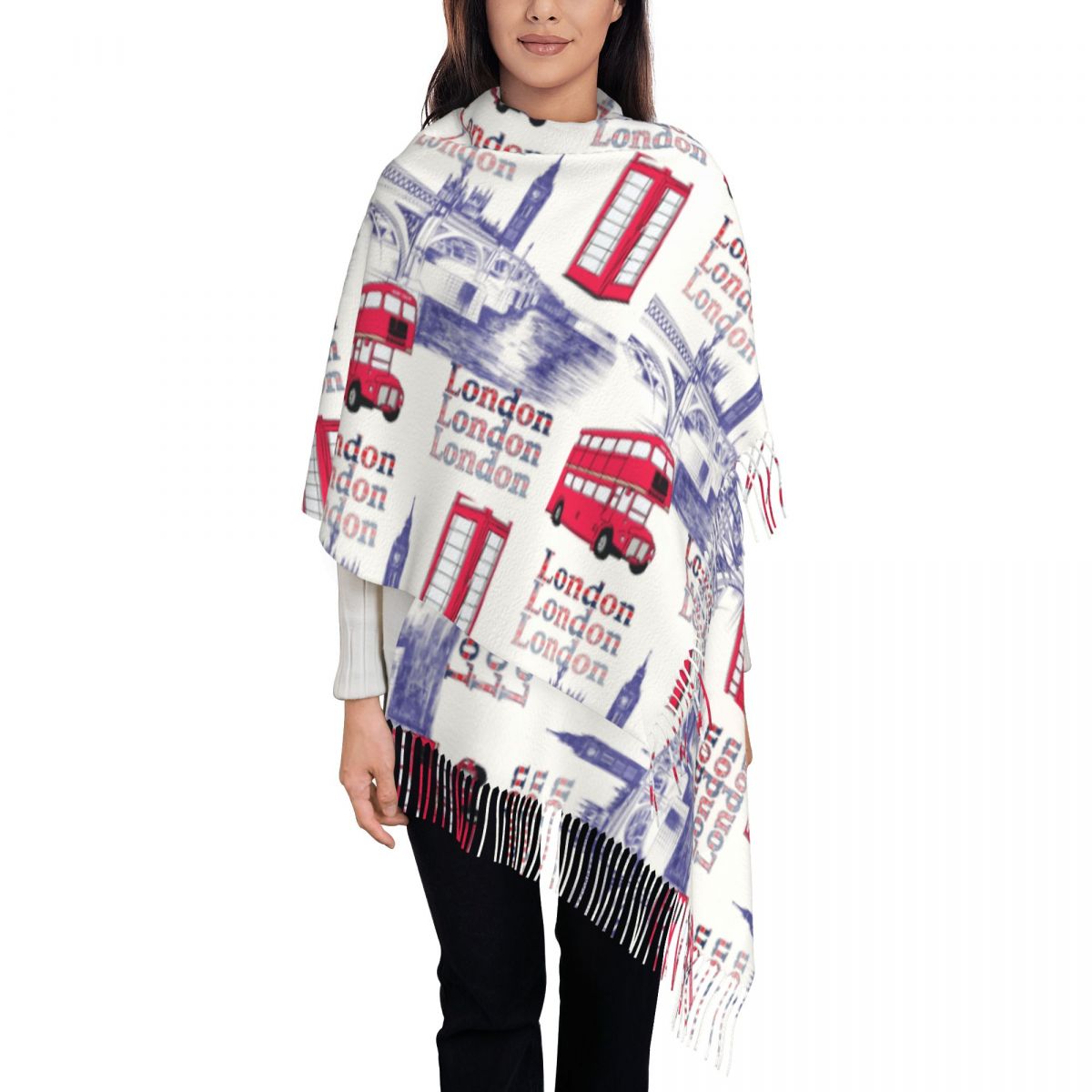 Londres inglaterra cenas xales - Pashmina Wrap Large avaliação e preço