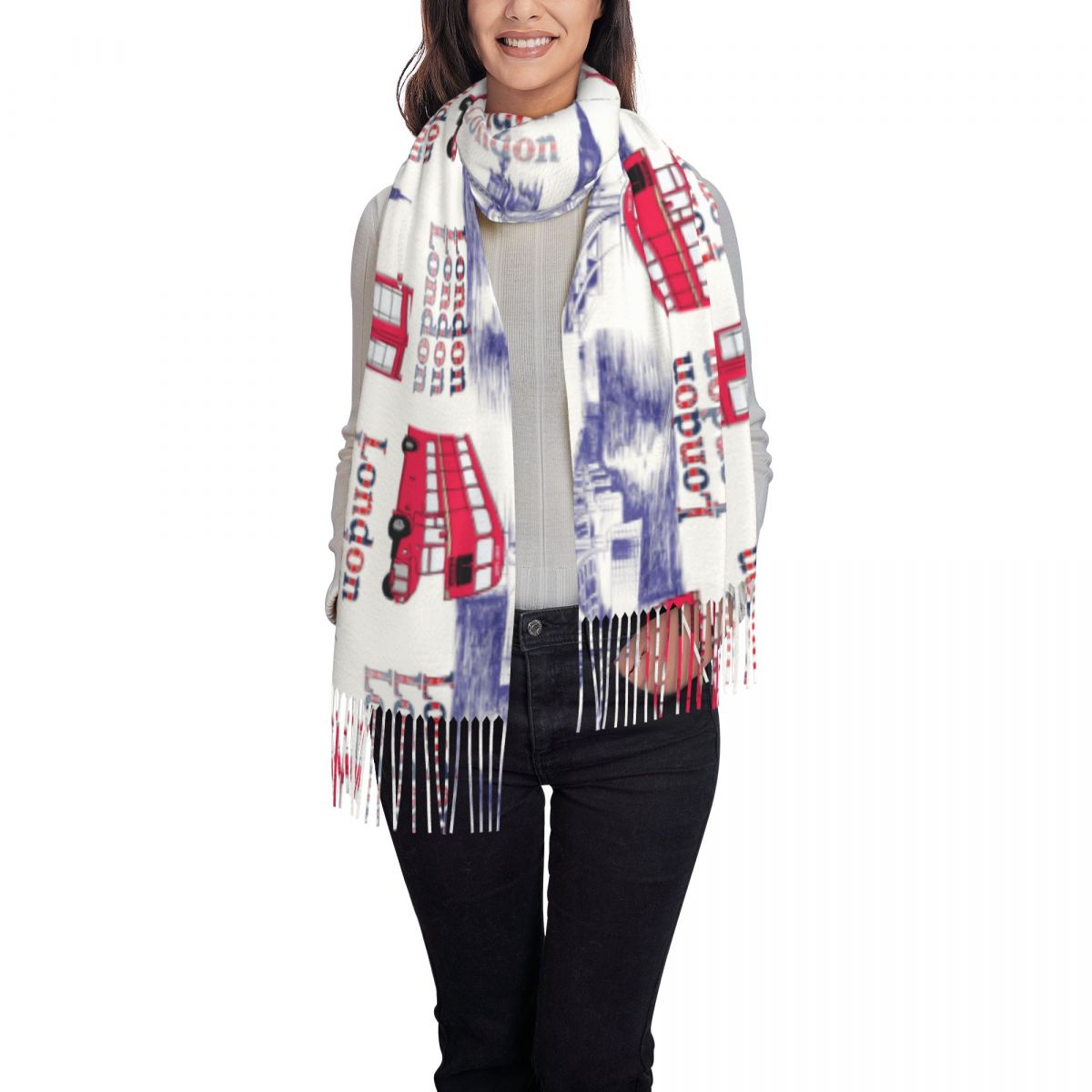 Londres inglaterra cenas xales - Pashmina Wrap Large avaliação e preço