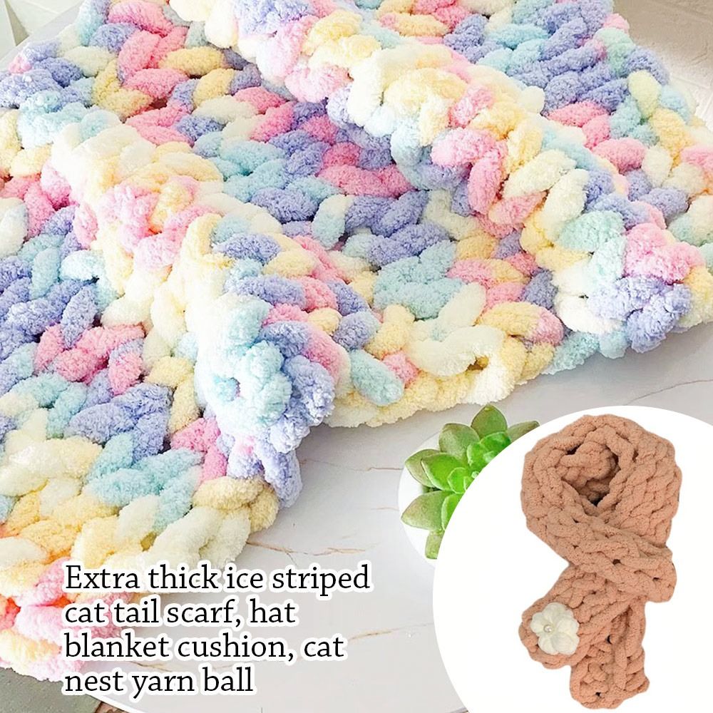 Fios de Chenille Multicolor pa - Woven Scarf Blanket avaliação e preço