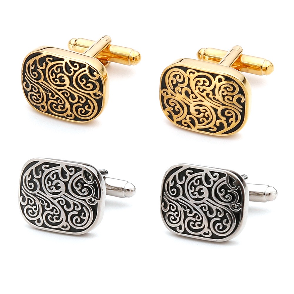 Abotoaduras douradas de alta q - Tie Clip Silver avaliação e preço