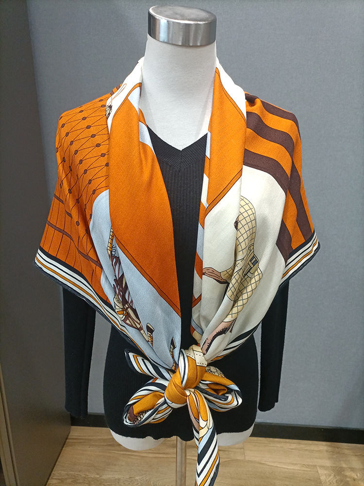 Lenço de Seda e Lã Grande Quad - Pashmina Wrap Large avaliação e preço